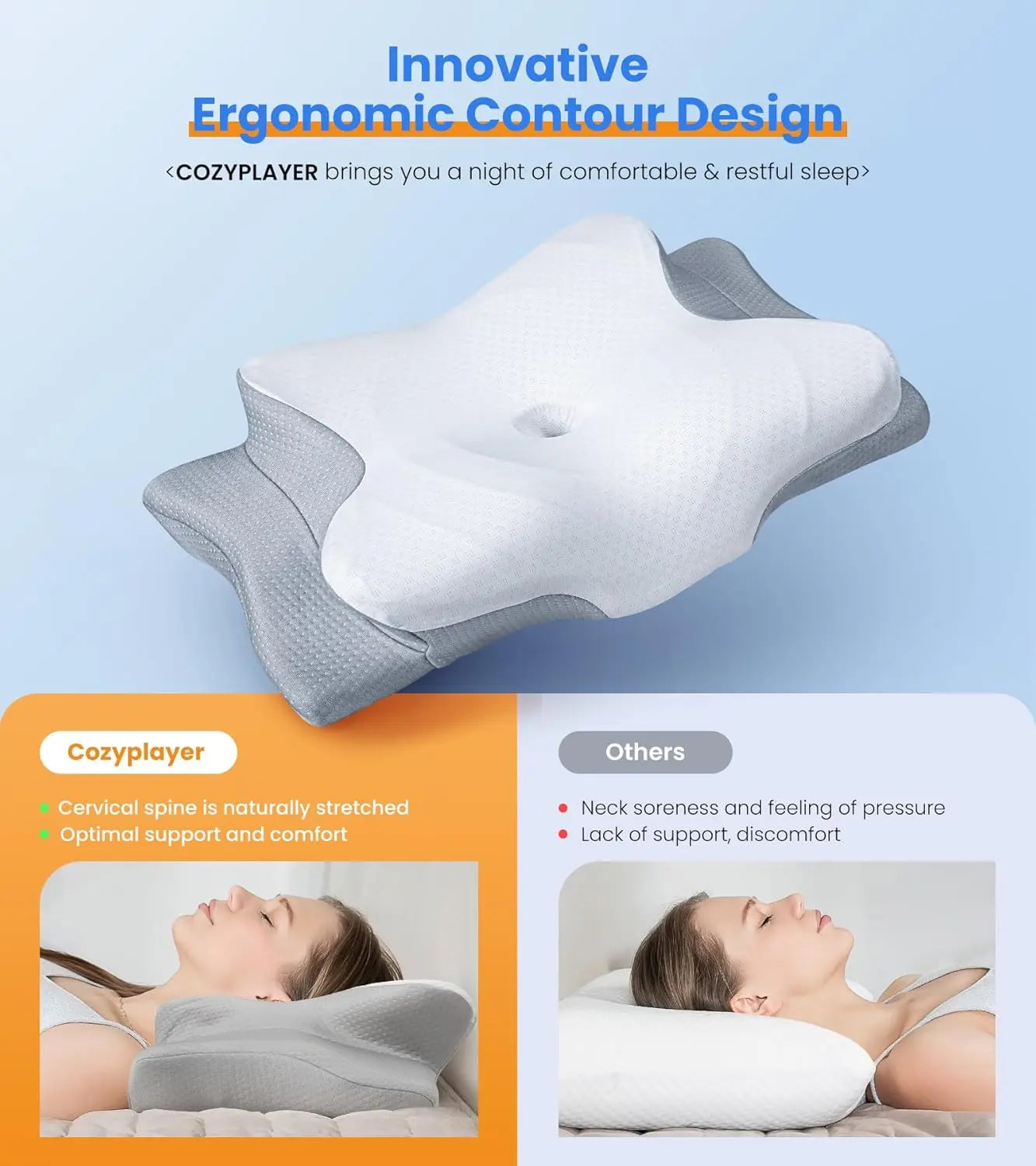 Travesseiro Ergonômico para Sono Profundo